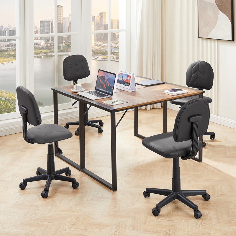 Fauteuil actif à hauteur réglable avec roulettes Langstyn, 23.8", Noir