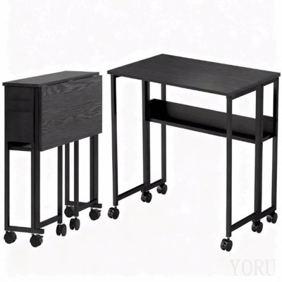 Foldable Desk With Storage Bag, Folding Computer Desk, For Small Spaces, Home Office