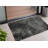 2' X 3' Black and Ivory Abstract Washable Non Skid Indoor Outdoor Area Rug