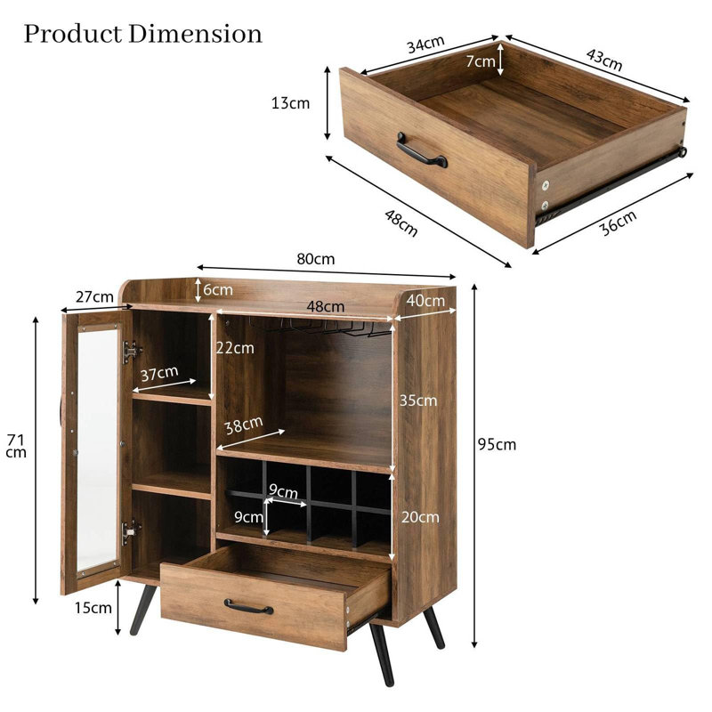 Anavictoria 80cm Mini Bar