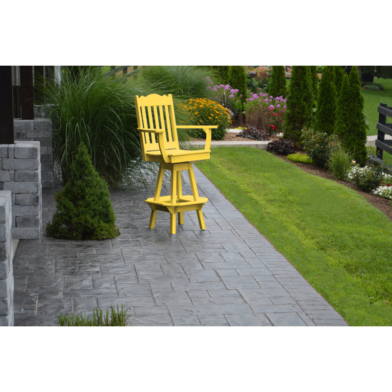 Tabouret de bar rotatif 29 po Nettie, Jaune citron