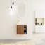 Meuble-lavabo flottant de 20 po, lavabo en résine, porte à fermeture en douceur, aspect contemporain, meuble-lavabo mural moderne au fini noyer, 20 po, compact, sanitaire, couleur