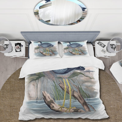 Ensemble de housse de couette Traditional Vintage Birds II - microfibre de polyester