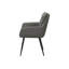 Chaise de salle à manger, 34 po de hauteur, ensemble de 2, rembourrée, latérale, salle à manger, cuisine, métal aspect cuir gris, contemporain, moderne