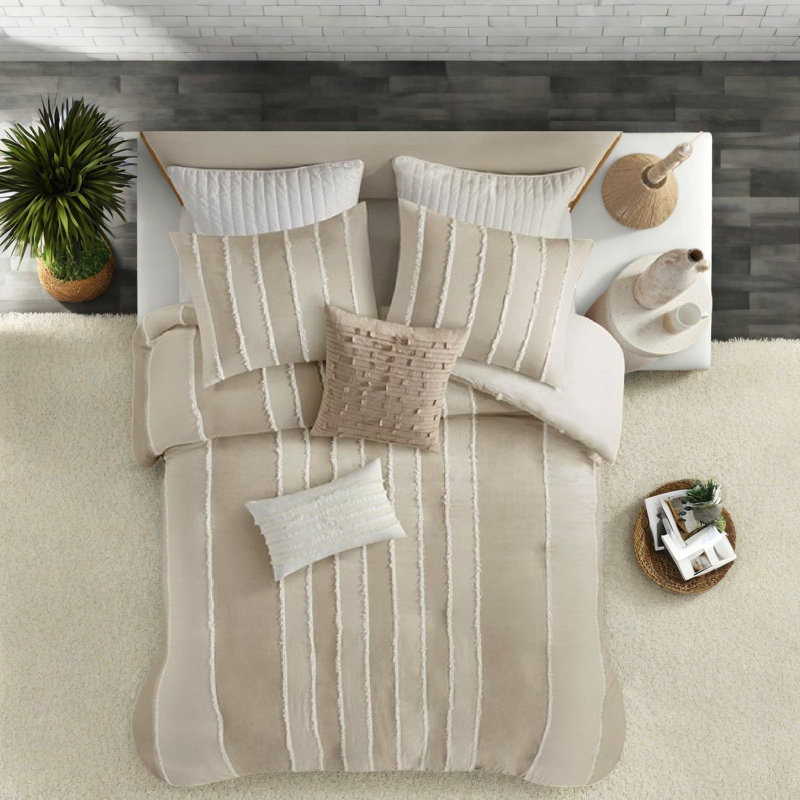 Premium 3-piece Cotton Bedding Set, Boho Style, King/cal King, Multicolor Design