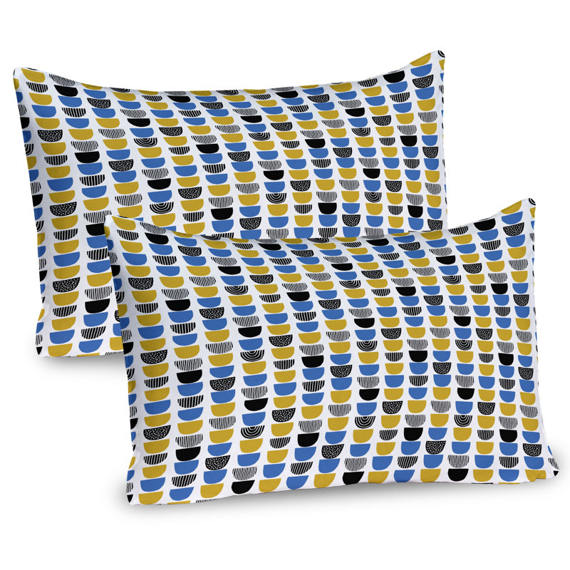 Ensemble de 2 taies décoratives à motif abstrait Ambesonne, H 20 po x l 26 po