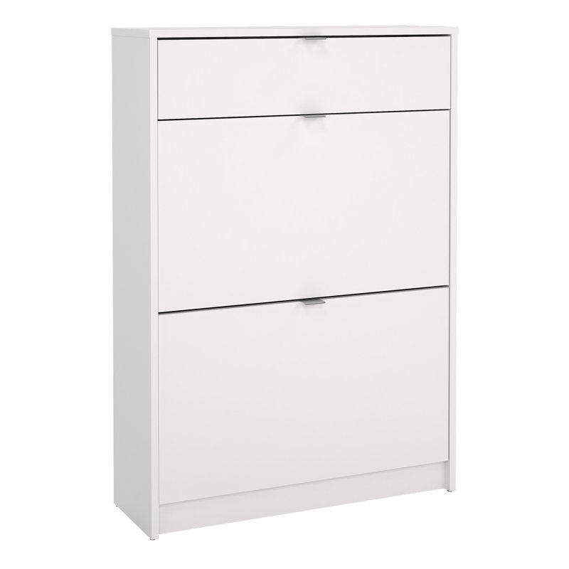 12 Pair Shoe Storage Cabinet, White