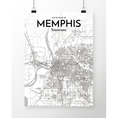 Memphis City Map - Unframed Graphic Art
