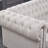 Chesterfield Sofa Beige Linen Fabric