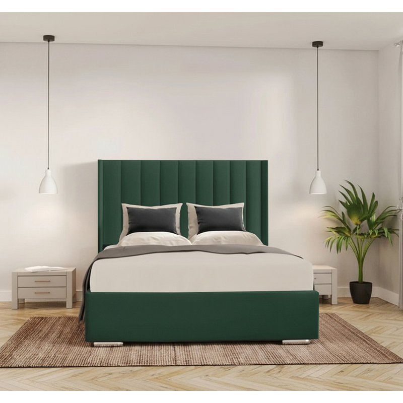 Chiedu Bed Frame, Single, Emerald