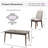 6-Person Solid Wood Dining Table Set