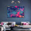 Abstract Blue Magenta Abstract Canvas Print-2101890764