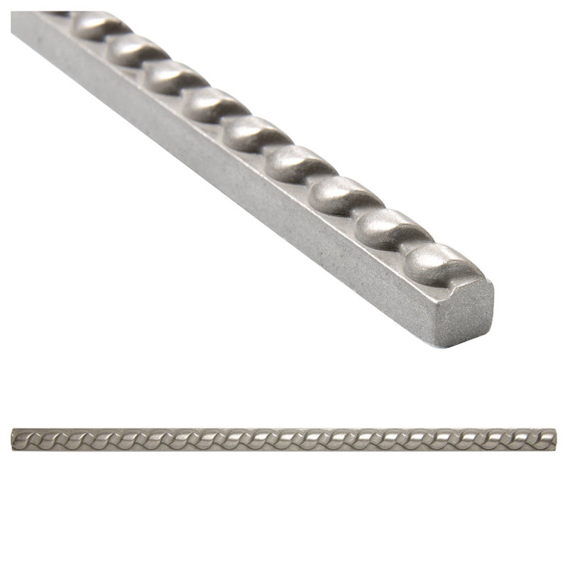 Rope Metal Antique Copper 1.3cm. x 30cm. Border Wall Accent Tile Trim ( PACK OF 5 PIECE ), Nickel