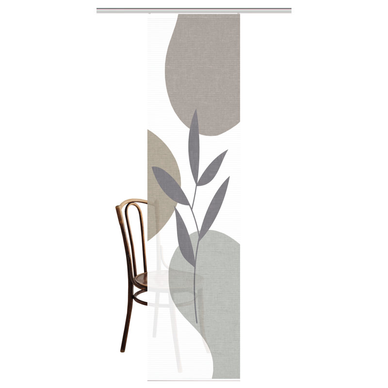 Semi Sheer Sliding Panel Single Panel, Stone colors