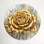 Horloge murale décorative en verre Golden Rose-552904230