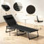 Méridiennes de patio réglables, chaise d'extérieur portative moderne en acier