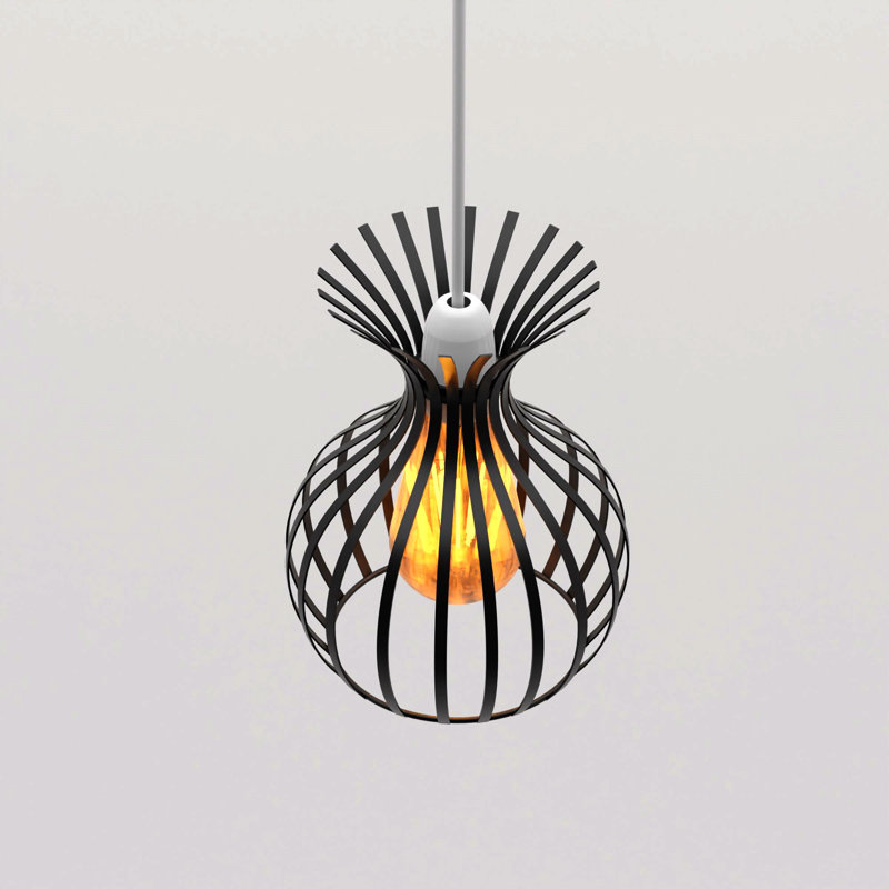 Averyana 25cm H Metal Oval Lamp Shade ( Uno ) in Black