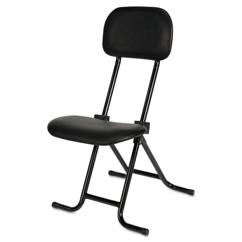 Backed Adjustable Height Ergonomic Industrial Stool with Footring