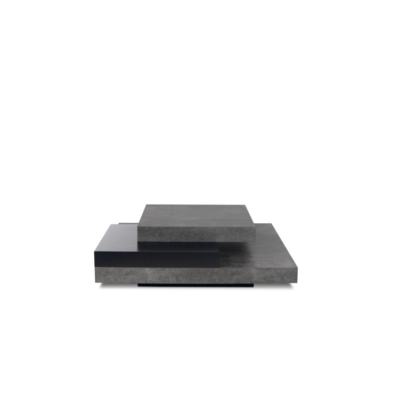 Table basse Clytee, Béton / Noir pur