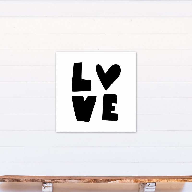 « love », art encadré Mallette, Toile tendue, H 30 po x l 30 po x P 1,25 po