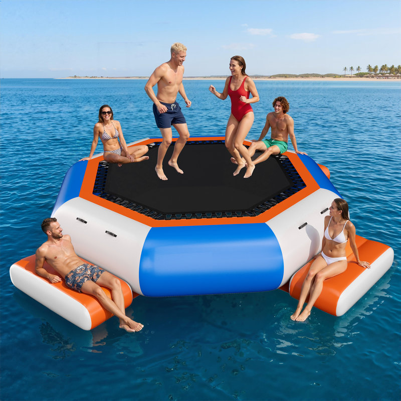 Trampoline gonflable 12 pieds, H 25,6 po x l 144 po x P 25,6 po