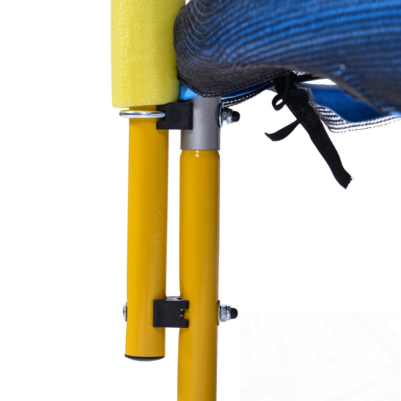 Mini trampoline d'extérieur et d'intérieur pour tout-petits avec enceinte, panier de basketball et ballon inclus