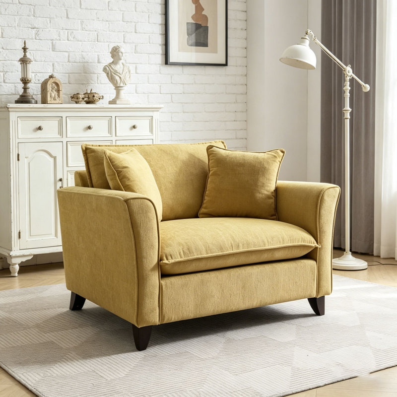 46.3" Oversized Armchair, Yellow