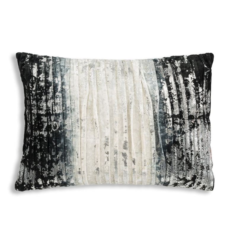 Housse de coussin Milo, Noir, 14"H x 20"W, Rectangle