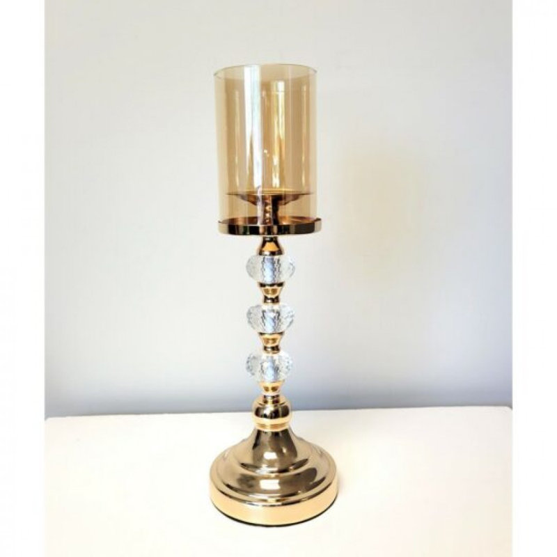 13? Metal And Glass Candle Holder, Multi-color