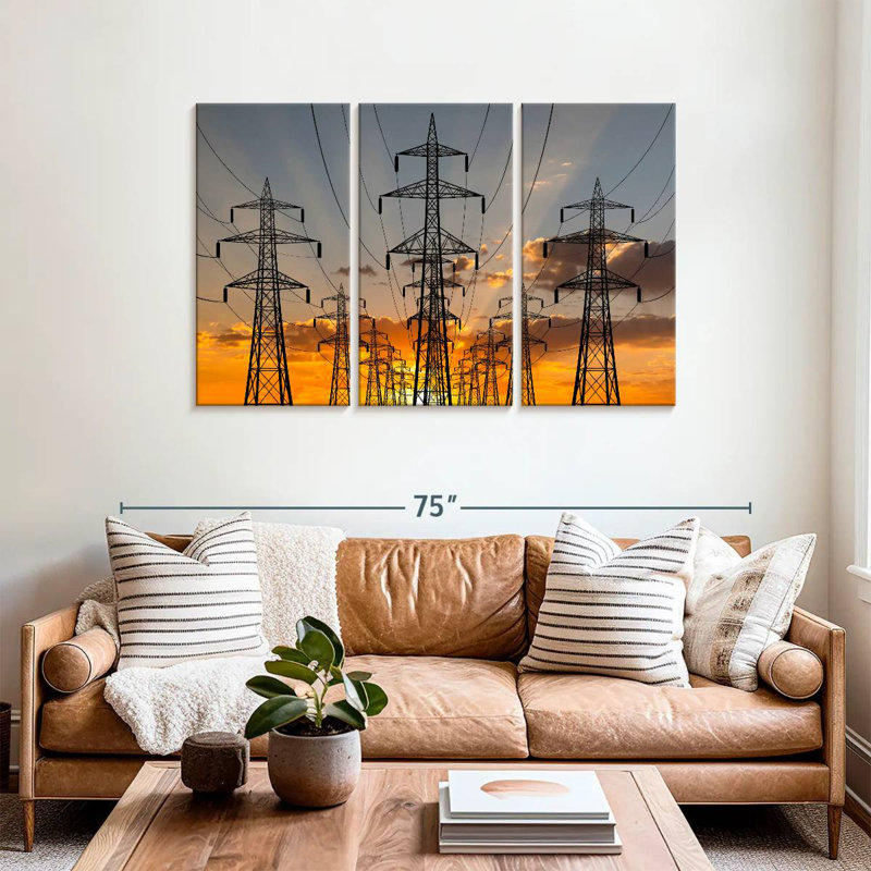 Lilie Transmission Towers, 36" H x 57" W