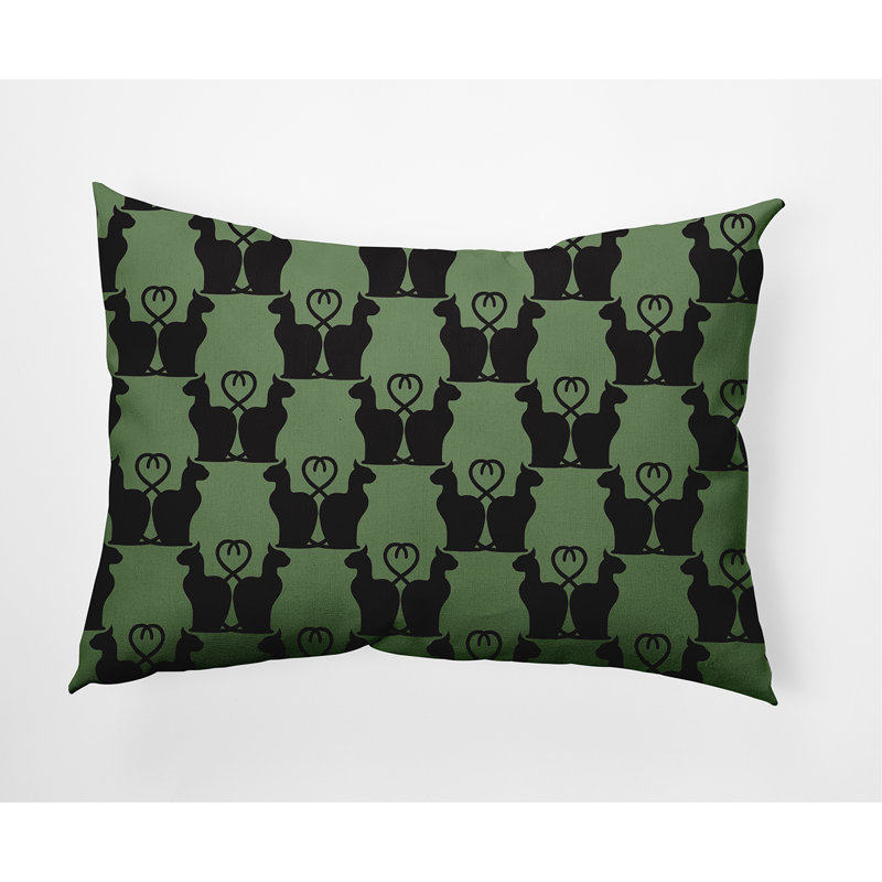 Coussin décoratif intérieur / extérieur Witches Brew, Sauge, 14 po x 20 po