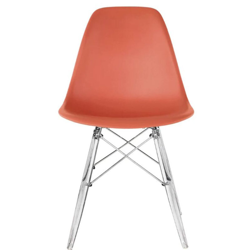 Chaise en plastique Luna, Orange doux