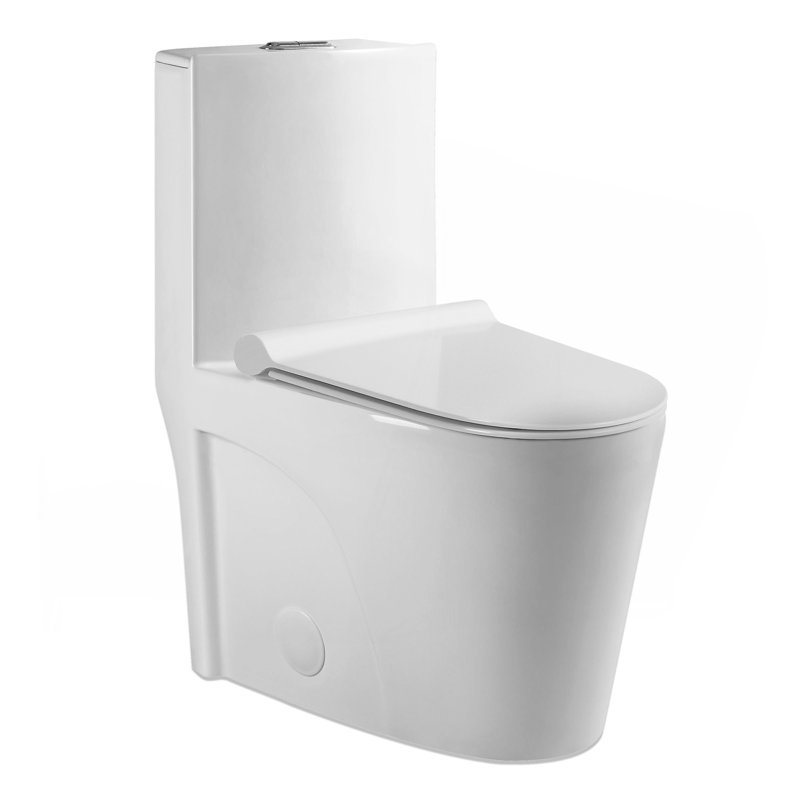 1.1/1.6 GPF Dual Flush One-Piece Toilet, Glossy White