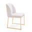 Chaise d'appoint rembourrée blanche Dil Bagh