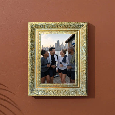 5" x 7" Antique Gold 3 PCS Photo Frame for Living Room Decor Picture Frame