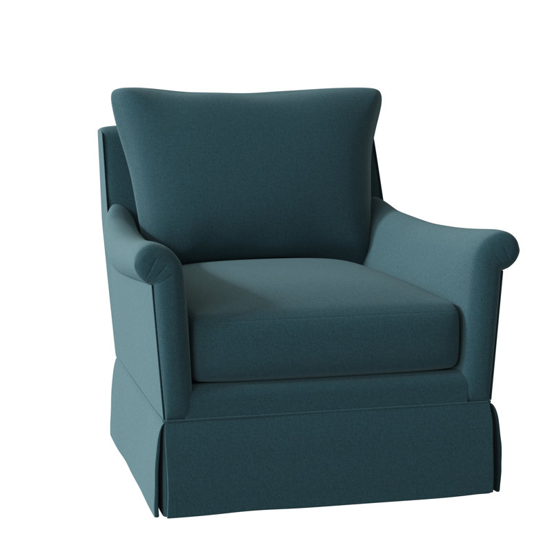 Olivia 34.5" Wide Armchair, 8789 Turquoise, Stationary