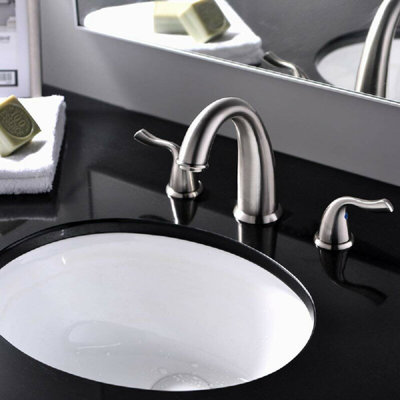 Widespread 2-handle Bathroom Faucet with Drain Assembly