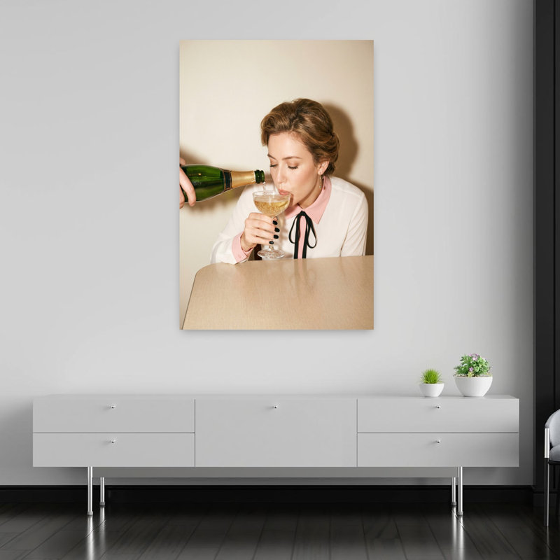 Keep Keeping, art mural contemporain, H 60 po x l 40 po, Beige/vert