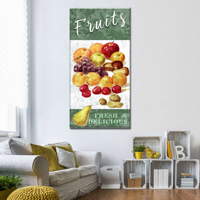 Fruits délicieux sur toile, H 24 po x l 12 po x P 1,25 po