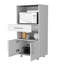 Armoire garde-manger blanche pour micro-ondes à la mode avec tiroir et rangement