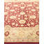Tapis rouge / brun noué à la main de conception unique 8 pi 3 po x 10 pi 4 po Trudis Mogul