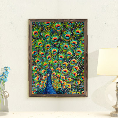 " Lavish Peacock I " by Paul Cezanne Acrylic Painting