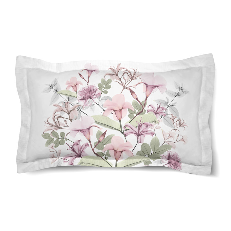 Sweet Blush Bouquet Microfiber / Microsuede Pillow Sham, King