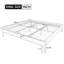 Structure de lit moderne en bambou massif avec support en lattes de bois, hauteur de 15 pouces, aucun sommier requis-125286204-125286214