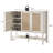 Delsin 30 Pair Boho Rattan Shoe Cabinet With 3 Doors And Adjustable Shelf-693181933-701986431