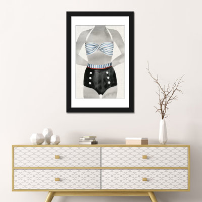 «Vintage Bathing suit I», reproduction sur toile