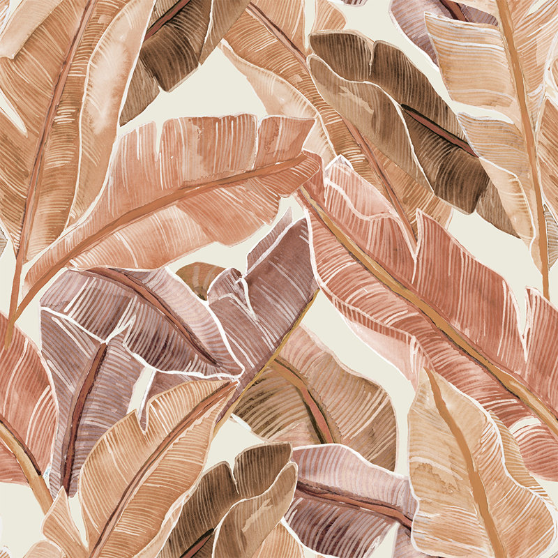 Papier peint adhésif Bahama Palm, Brun roux