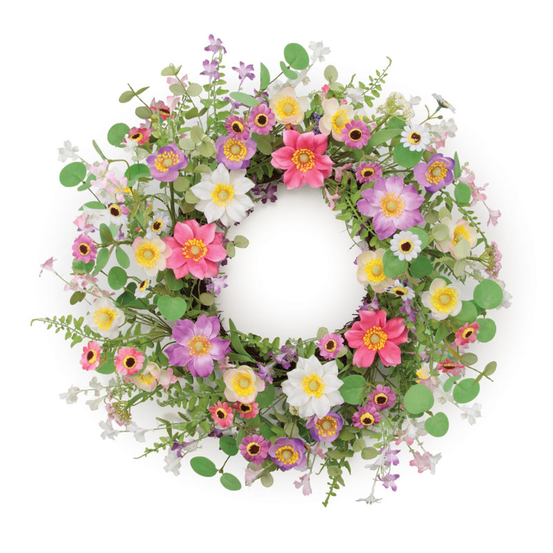 Couronne florale mixte 22 po