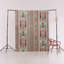 Tapis décoratif moderne à motifs mixtes à rayures verticales rose et beige-1297632655