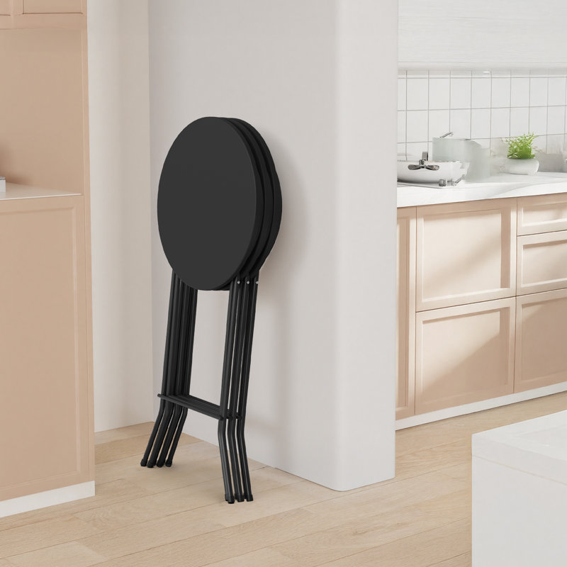 Patio Black Plastic Folding Table